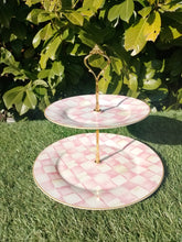 Load image into Gallery viewer, PINK Checked Cake Stand

