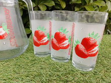 Load image into Gallery viewer, 7 piece Glass Jug Set - Strawberry
