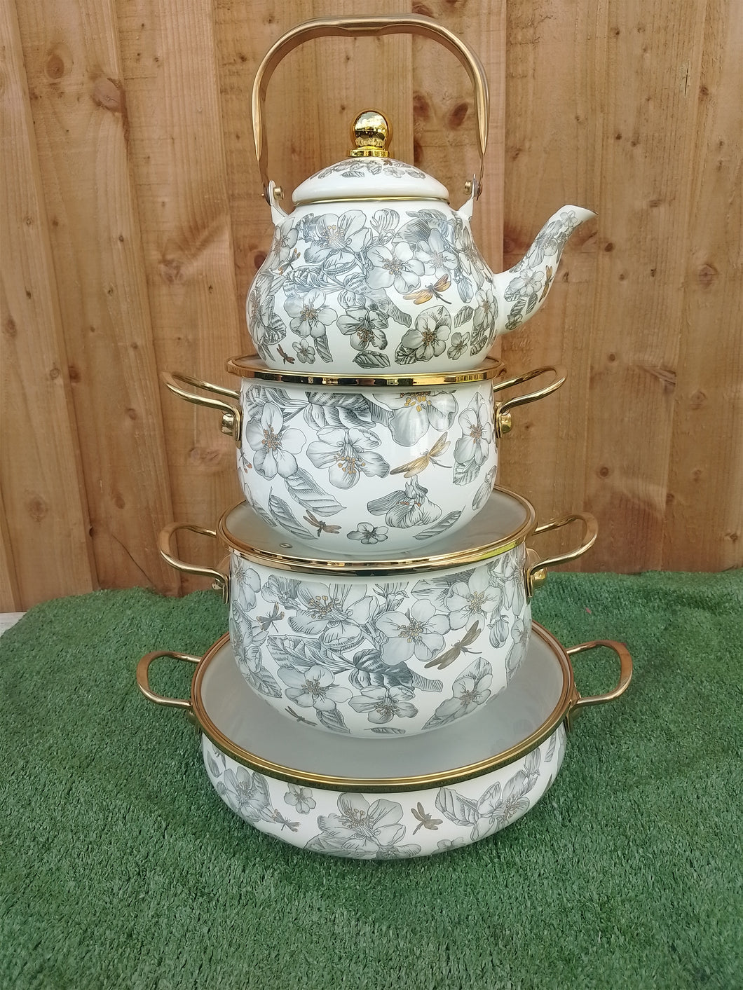 Pot Set and kettle - Grey