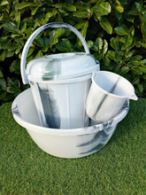 Load image into Gallery viewer, Grey &amp; White Jug / Bowl/ Bucket Set
