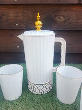 Load image into Gallery viewer, White and Gold Jug Set
